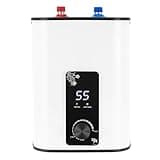 Electric Water Heater Under Sink Mini Tank Instant Hot Water Heater 1500W 8L Stainless Steel ABS Energy Saving Kitchen Bathroom RV Sink Use Compact 24x24x35cm