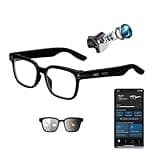 AI Smart Glasses with Camera, 4K HD Video Audio Recording, 164+ Languages Real-Time Translation Bluetooth Sunglasses, AI Voice Assistant, Photochromic Lenses,Voice Control Smart Glasses for Men Women