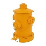CTYSZZA Fire Hydrant Trash Can, Retro Creative Garbage Can with Detachable Inner Bucket Indoor Outdoor Waste Bins Wrought Iron Pedal Trash Can with Lid (Yellow)