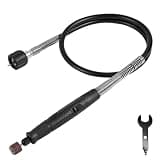 Flex Shaft Rotary Tool Attachment with Comfort Grip and 36”Long Cable, Polisher, and Mini Sander- Ideal for Detail Metal Engraving, Wood Carving, and Jewelry Polishing, Cleaning (Black)