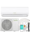 Wifi Enabled 9,000 BTU Mini Split Air Conditioner & Heater, 19 SEER2 115V Split AC Unit Ductless Inverter System with Heat Pump, Installation Kits - Cools Rooms up to 450 Sq.Ft