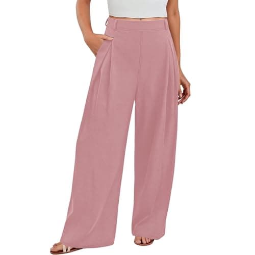 WWPPAION Sweatpants Women Wide Leg Long Fall Elastic High Waisted Knit Casual Lounge Palazzo Pant Trousers with Pockets