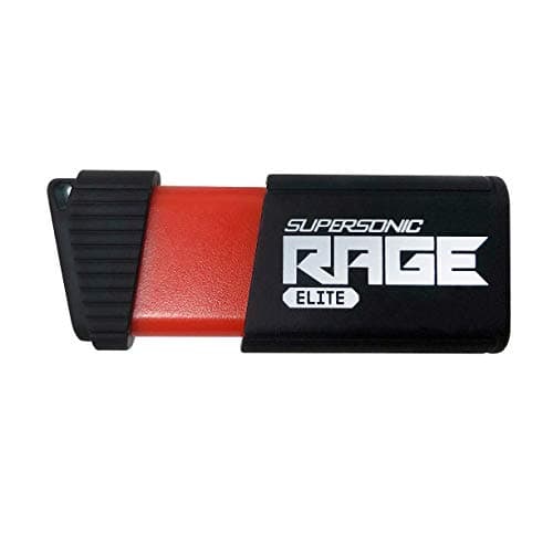 Patriot 256GB Supersonic Rage Elite USB 3.1 Type A, USB 3.0 Flash Drive with Transfer Speeds of Up to 400MB/sec (Renewed)