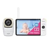 VTech Baby Monitor, No WiFi Secure Transmission – 7" 720p HD Screen, 15-Hour Battery, 360° Pan Tilt Zoom, 110° Wide Angle, Night Vision, 1000ft Range | VM919HD