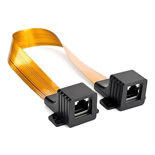 Yhplxyuus Cat5 Flat Ethernet Cable RJ45 Wall Connector Flexible Internet Patching Cord Speed Cable 30cm for in Wall Installation Management