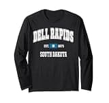 Dell Rapids South Dakota SD Vintage State Flag Athletic Long Sleeve T-Shirt