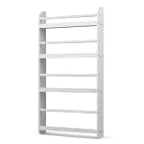 4-Tier Bookshelf Organizer for Toys and Books with Basswood Crossbar
