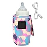 USB Bottle Warmer | Three Temperature Adjustable Car Travel Bottle Warm Bag - Travel Temperature Control Breast Milk Heating Pouch for Outside Walk Shopping Travelling