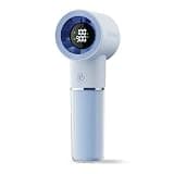 Cheerair Handheld Portable Fan, 6-Speed Powerful Mini Personal Fan, Rechargeable 5000mAh Battery with Up to 15 Hours Runtime, Pocket Turbo Fan with Smart LED Display, Ideal for Travel, Camping, Makeup