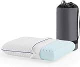Weekender Cooling Gel Memory Foam Camping Pillow – Travel Size, Ventilated Cooling Pillow for Side & Back Sleepers, Neck Support, Compact with Carry Bag, Washable Cover