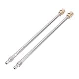 Headerbs Pressure Washer Extension Wand Stainless Steel Power Washer Lance 16 Inch Metal Extension Rod 2 Pack Extended Use for Cars Driveways Outdoor Furniture House Exteriors