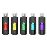 Aiibe 128GB Flash Drive 5 Pack 128GB USB Flash Drives Thumb Drive 128 GB USB Drive USB 2.0 Memory Sticks Jump Drives 128G (5 Pack, Red Green Cyan Yellow Purple)
