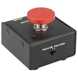 Lectronify Momentary Microphone Mute/Talk Button - Push-to-Talk or Push-to-Mute, LED Indicator, Desktop or Footswitch Use, for Dynamic & Condenser Mics for Podcast, Online Meetings, Live Events