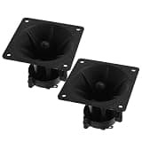 Ciieeo 2pcs Square Speaker Tweeter Replacement, 85x85mm Plastic and Alloy High Tone Tweeter Performance for Audio and Bird Songs, Suitable for Home and Events