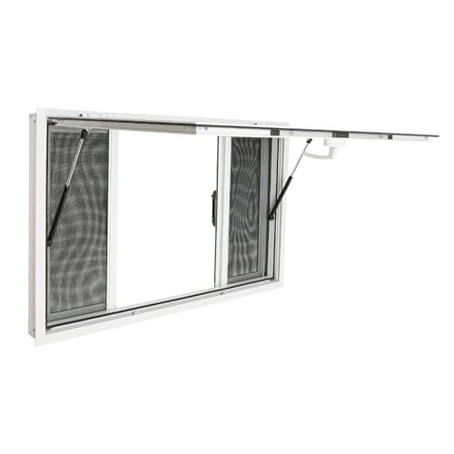 SOKDNHF Concession Window 48'' X 30", Aluminum Alloy Food Truck Service Window with 4 Horizontal Sliding Windows, Serving Window for Food Trucks, Motor Homes, Concession Stands, Catering Trucks