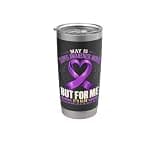 Purple Ribbon Lupus Awareness Month Stainless Steel Insulated Tumbler