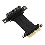 SENECESLI Gen 4 GPU Graphics Card Extension Cable, Flexible 90 Degree High Speed Female Connection PCIe 4.0 X4 Riser Cable Spared 8 GB/s for SSD (5cm)