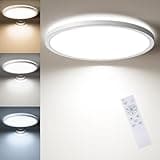 Matane Motion Sensor LED Ceiling Light with Remote, 12 Inch Wired Flush Mount Light 3000K 4000K 5000K, 2400LM Dimmable Motion Sensor Light Indoor for Closet Hallway Laundry Stairs White New Version