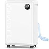 PLUSCENT 32 Pint Dehumidifier for Basement, 2500 sq.ft Dehumidifiers for Home with Drain Hose, 3 Modes, Auto Defrost, 24H Timer, Quiet Smart Humidity Control for Large Room, Bedroom, Bathroom, RV