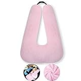 FHSGGP Travel Pillow Cushion for The Back Seat of Car Car Pillow for Kids A Sleeping Artifact Suitable for Long-Distance Travel of Adults and Children Travel Pillow for Kids Pink