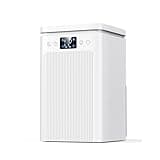 Dehumidifier for Home, 75 OZ Water Tank, Quiet Dehumidifiers for Home with Auto Shut Off, Auto Defrost, Timer, Sleep Mode, 7 Color Light Dehumidifier for Basement, Bedroom, Bathroom - White