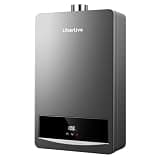 Propane Gas Tankless Water Heater, Indoor Max 4.3 GPM, 100,000 BTU On Demand Instant Hot Water Heater Propane Gas with LED Temperature Control Panel, 1/2" NPT Connector Size, Gray