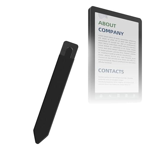 BoxWave Stylus Pouch Compatible with Bigme B6 (6 in) - Stylus PortaPouch, Pen Stylii Holder Carrier Portable Self-Adhesive - Jet Black