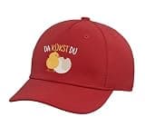 Da Kükst Du I Funny Easter Eggs Children Chicken Chick Adjustable Printed Baseball Hat, Red