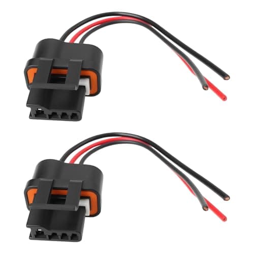 Micro Traders 2Pcs 3-Wire Alternator Connector Pigtail Prewired Harness Compatible with GM Alternator Electrical Repair