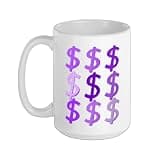 Purple So Money Purple Graphic Ceramic Mug, White, 15oz