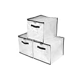 PLKJYEHD Storage Bags 3 Pack Clear Cube 13 Inch with Handles Zipper for Closet Travel