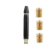 2027 Upgraded High Pressure Hose Nozzle Kit with Connector, Jet Nozzle Power Washer for Garden Hose, Adjustable 3 Spray Modes, Leak-Proof for Car Wash & Watering Plants(3pcs)