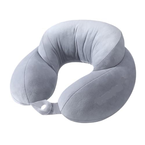 XDMINGY Airplane Pillow for Traveling Office Portable U-Shaped Neck Pillow Suitable for Naps and Travel Support(Grey)