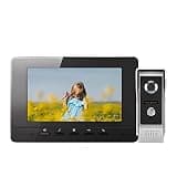ZXFNVXC 7 Inch Intercom System 1000 TVL Door Video Phone Entry Panel Day Night Vision for Home Security (Color : Black)