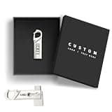 Kacenray Custom Swivel USB Type-C Flash Drive, Personalized Logo Rotary Memory Key for Independent Musicians, School Graduation Keepsakes, Reunions, with Optional Custom Gift Box (50,16 GB)