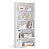 VASAGLE CUSTOS Collection - Bookshelf, 5-Tier Bookcase, Book Shelf, Open Storage Shelf, 9.4 x 23.6 x 52.5 Inches, for Living Room, Home Office, Dining Room, Cloud White ULBC165T14