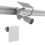 Koroao Gutter Mount Compatible with TP-Link Tapo C660 C615F C645D C402 C403 C460 C425 C630 C411 C610 TC82 TC90 TC85 KIT C675D KIT Solar Cameras and C545d,Tapo A201 Solar Panel Camera (White)