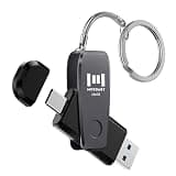 MOSDART 256GB USB C and A 3.1 Dual Flash Drive with Keychain, Black