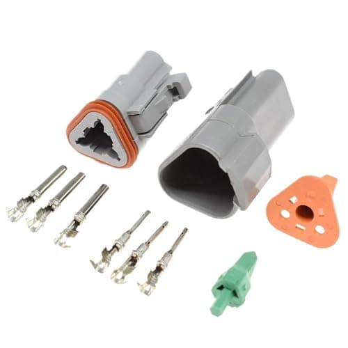 1-20 Sets Series 3 Pins Water Proof Male Female Electrical Wire Connector Plug 06-3S 04-3P 22-16AWG(Male Female Set,1Set)