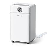 CHIVALZ 1500 Sq.ft Dehumidifier for Basement with Drain Hose, 25 Pints Dehumidifiers for Home, Bedroom, Bathroom, RV, 40dB, Intelligent Humidity Control, 3 Modes, 24H Timer, White 1Pack