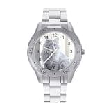 NTVOWPZO Three-Hand Analog Stainless Steel Watches for Men Easy Reader