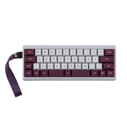 QNWqvhkXR Keyboard TH40 QMK/VIA Ultra-Compact 40% Layout Hot-Swap Gasket-Mounted Wired 2.4G Wireless Compatible with 5420(Purple-QMK VIA)