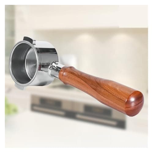 NWJGHYIJH 1pc Espresso Bottomless Portafilter/304 Stainless Steel/2-lug/51mm Inner Diameter/rosewood Handle/High-Density Filter