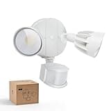 Philips 44W 4200 lm LED Security Light Outdoor w/PIR Motion Sensor, 5000K Daylight Flood Light, Waterproof, Dusk to Dawn, 2 Heads, 4 Modes