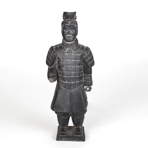 YUZDNM Qin Terracotta Warriors and Horses Statue Sculptures - Art Statue, Clay Chinese Soldiers and Warriors Art Statue Models, Home Decor Statue(C,H40cm)