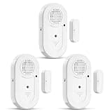Sanjie Door Alarms When Opened,Door Window Alarm Sensors for Kids Safety/Home Security/Pool/Garage/Dementia/Toddler/Travel Security,Easy to Install,Volume Control/Loud Alert,Long Battery Life,3 Pack