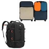 Tolaccea Expandable Travel Backpack M03 with Compression Packing Cubes Set