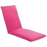 KMUNGDWG Folding Pink Sunlounger with 5-Level Adjustment, 600D Oxford Fabric Outdoor Lounge Bed for Beach, Garden or Pool, Steel Frame and Sponge for Stability