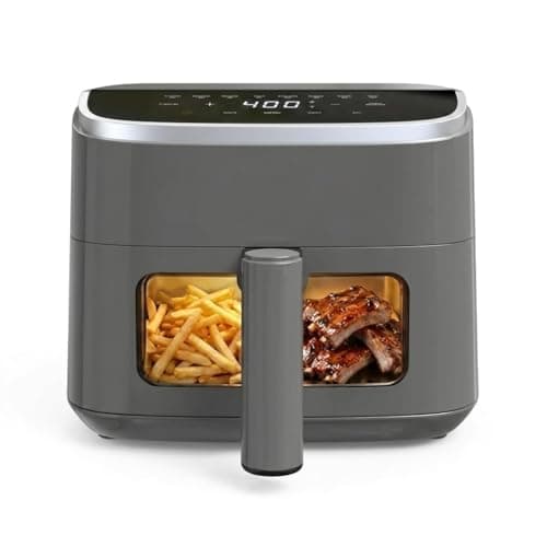 SUMELL 4 Quart Air Fryer with Viewing Window, 1500W Digital Airfryer with 8 Presets, Nonstick Dishwasher Safe Basket, Compact Countertop Kitchen Appliance for Small Spaces