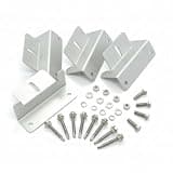 4-Pack Aluminum Solar Panel Z-Brackets, RV & Boat Mounting Hardware Kit with Wrench for Roof and Deck Installation